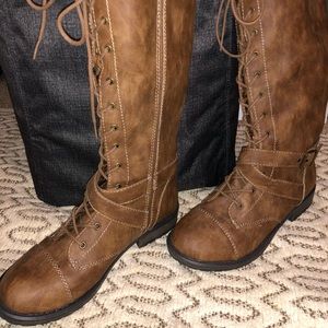 tall brown boots